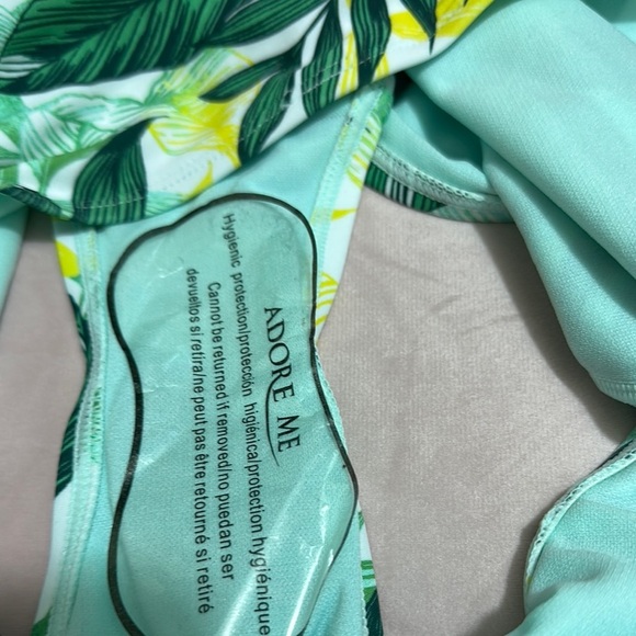 Adore Me Green and Yellow Bikini with Tropical Print - Picture 6 of 8
